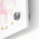 Golden Unicorn Girls Room Wall Art – Magical Nursery Print