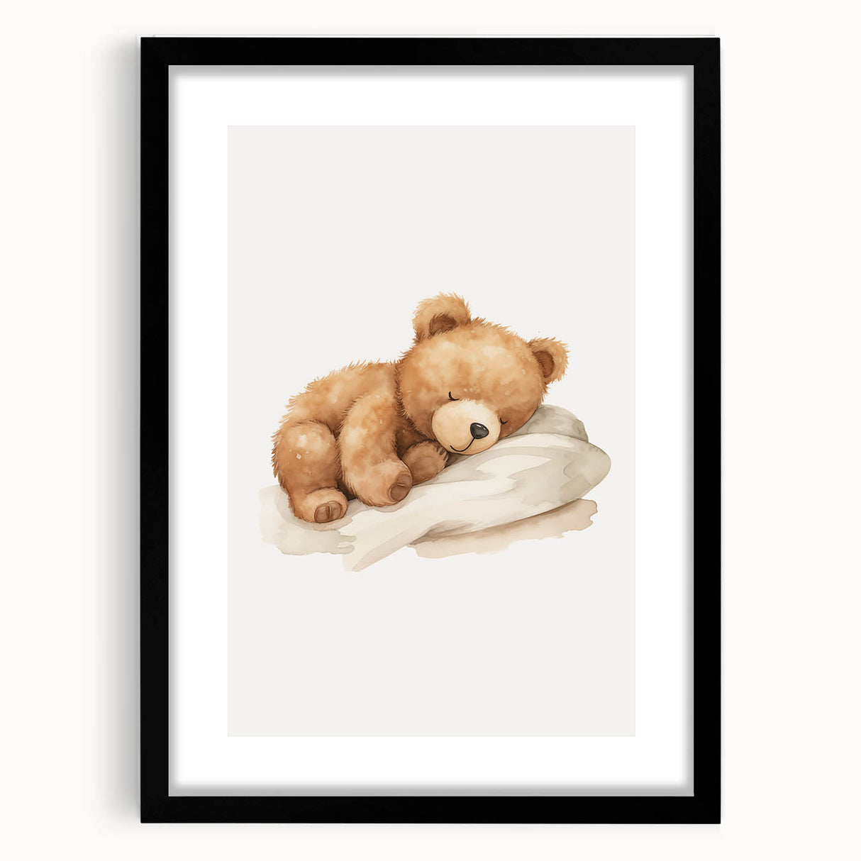 Sleeping Teddy Bear Nursery Wall Art – Baby Room Decor & Prints