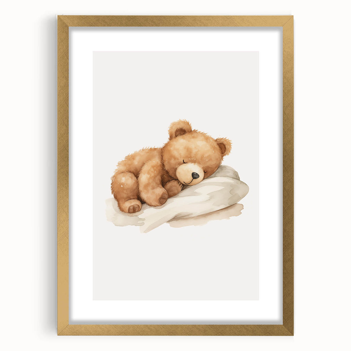 Sleeping Teddy Bear Nursery Wall Art – Baby Room Decor & Prints