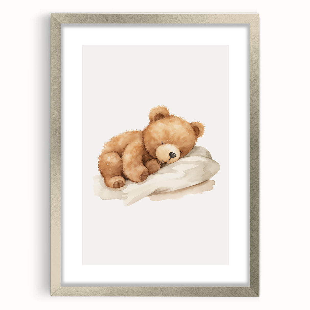 Sleeping Teddy Bear Nursery Wall Art – Baby Room Decor & Prints