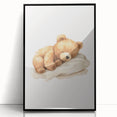 Sleeping Teddy Bear Nursery Wall Art – Baby Room Decor & Prints