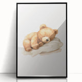Sleeping Teddy Bear Nursery Wall Art – Baby Room Decor & Prints