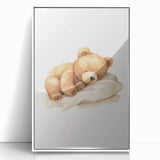 Sleeping Teddy Bear Nursery Wall Art – Baby Room Decor & Prints