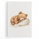 Sleeping Teddy Bear Nursery Wall Art – Baby Room Decor & Prints