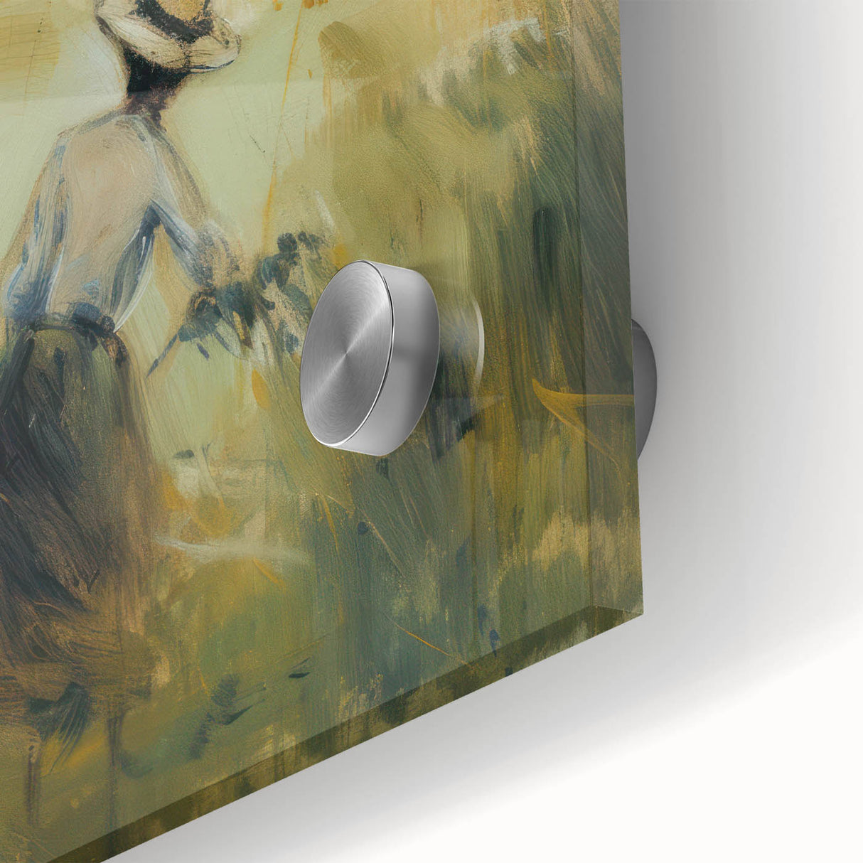 Close-up of a vibrant acrylic landscape artwork showcasing rich colors and intricate details, ideal for home decor and art enthusiasts. The artwork captures the beauty of nature with a modern twist, perfect for enhancing interior spaces.