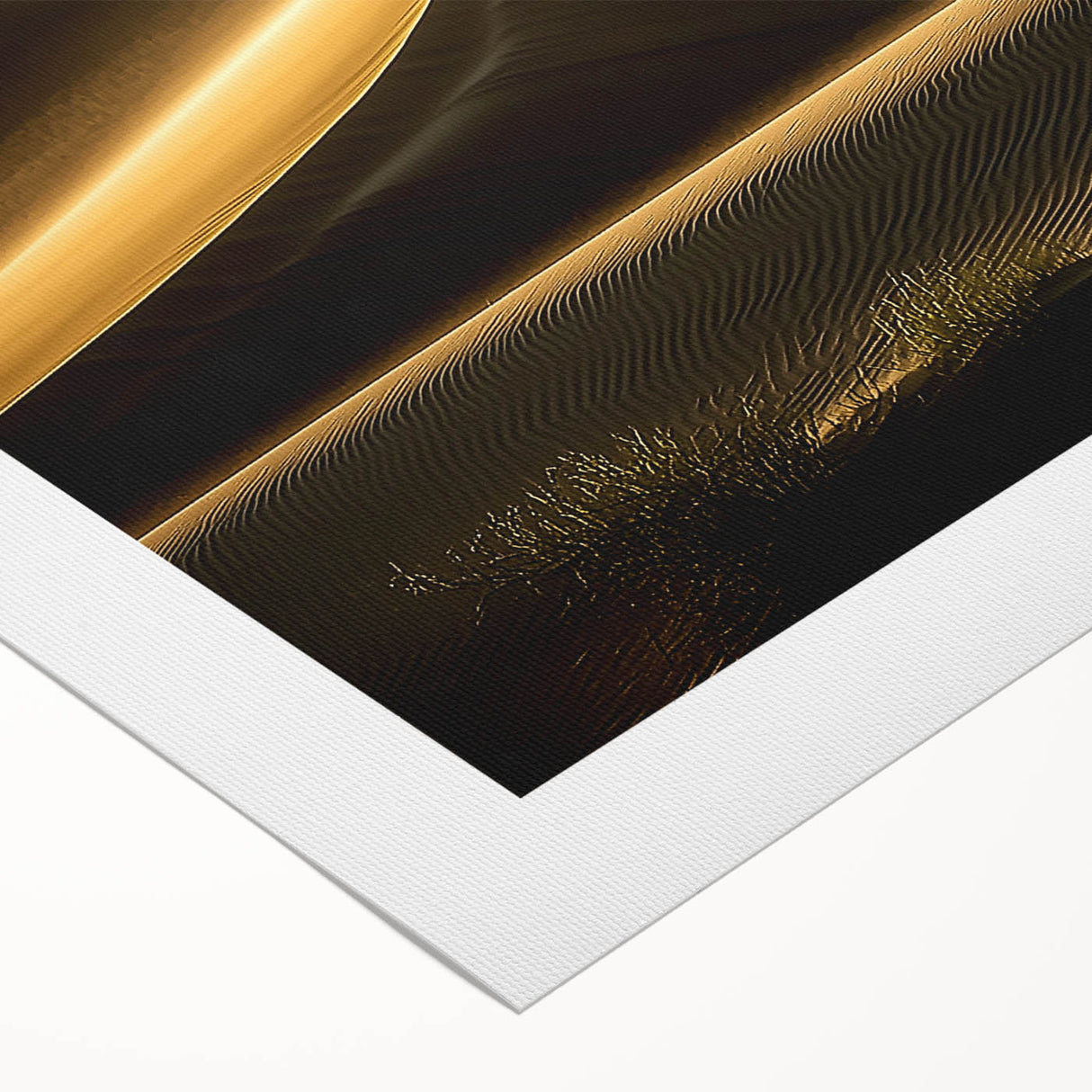 Sandy desert dunes landscape canvas print showcasing warm earthy tones and soft textures, rolled for easy transport, ideal for home decor and art lovers.