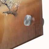 Close-up of vibrant acrylic landscape artwork depicting lush green fields and a clear blue sky, showcasing rich colors and detailed textures perfect for home decor.