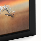 Close-up of a framed canvas artwork showcasing vibrant green fields and rolling landscapes, emphasizing texture and detail, perfect for home or office decor.