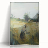 Framed acrylic landscape artwork in a sleek white frame, showcasing vibrant colors and intricate details, ideal for modern home decor and wall enhancement.