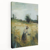 Side view of a stretched canvas showcasing a vibrant landscape design with rich colors and intricate details, ideal for home decor or art enthusiasts.