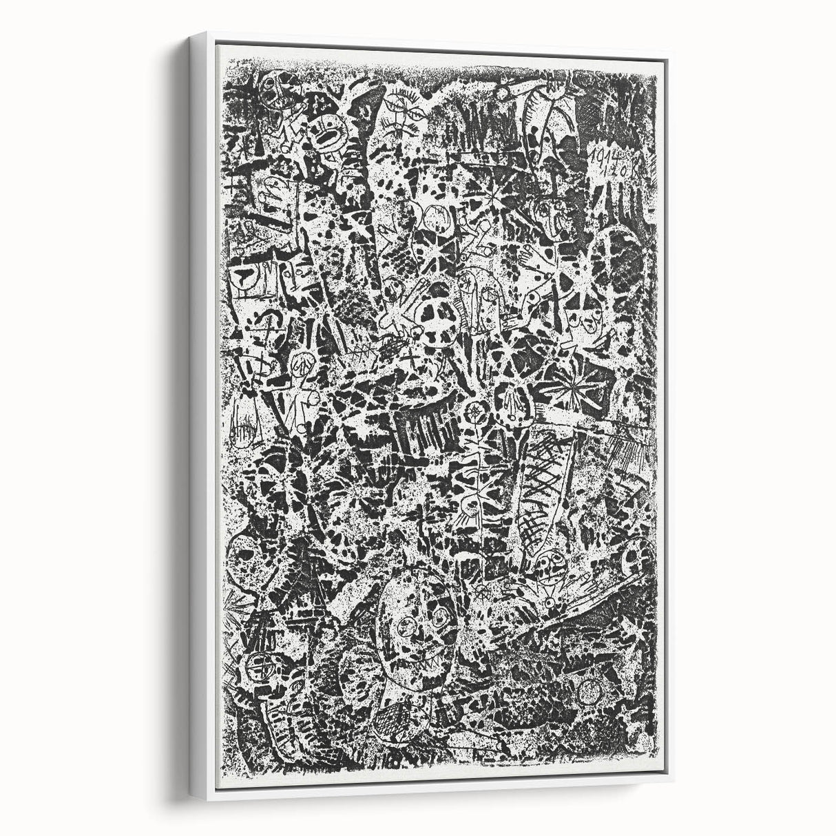 Modern Wall Art - Small World by Paul Klee - Black & White Abstract Print
