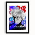 Urban Chic Pop Art Wall Art – Bold Blue, Red, and Black Canvas