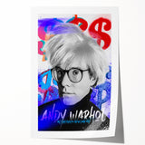 Urban Chic Pop Art Wall Art – Bold Blue, Red, and Black Canvas