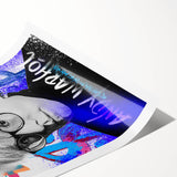 Urban Chic Pop Art Wall Art – Bold Blue, Red, and Black Canvas