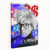 Urban Chic Pop Art Wall Art – Bold Blue, Red, and Black Canvas