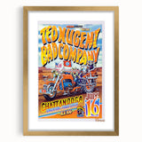 Ted Nugent & Bad Company Poster – Retro Motorcycle Wall Art