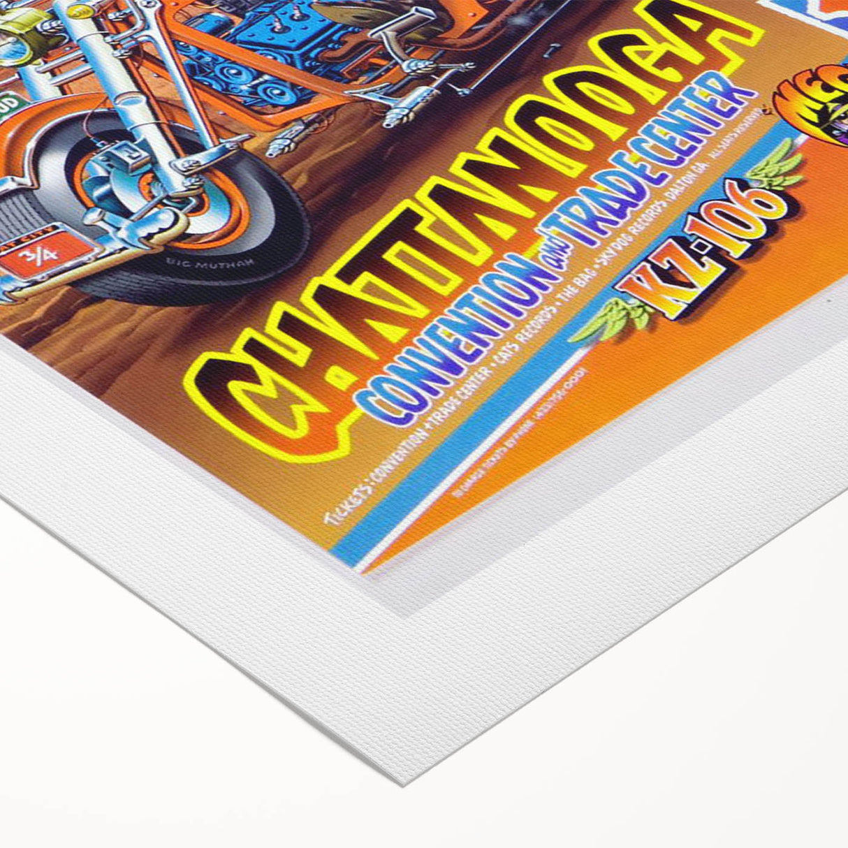 Ted Nugent & Bad Company Poster – Retro Motorcycle Wall Art
