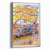 Ted Nugent & Bad Company Poster – Retro Motorcycle Wall Art