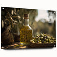 Mediterranean Olive Oil Art – Rustic Kitchen Still Life Print