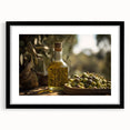 Mediterranean Olive Oil Art – Rustic Kitchen Still Life Print