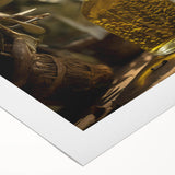 Mediterranean Olive Oil Art – Rustic Kitchen Still Life Print