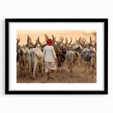 Extra large abstract art print featuring vibrant, colorful scenery of an Indian landscape on a textured canvas.