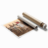 Extra large rolled print of vibrant floral art with pastel shades, ideal for classy bathroom or large living room decor.