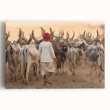 Black and white stretched canvas featuring Taj Mahal scenery, ideal for kitchen wall art.