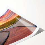 Extra large wall art of line art flowers in muted earth tones on a rolled canvas, suitable for large living room decor.