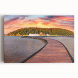 Black and white photo of an Albanian landscape on stretched canvas, ideal for kitchen wall art or bedroom decor.