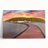 Black and white photograph of a European cityscape on large stretched canvas, suitable for kitchen art.