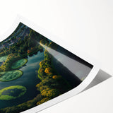 Extra large wall art featuring line art flowers in muted tones on a rolled canvas, suitable for large living room decor.