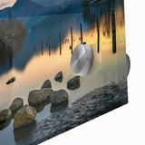 Acrylic glass print of Cumbria, Europe, showcasing large abstract shapes in muted earth tones.