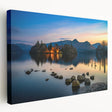 Large art depicting the Cumbria landscape in England on stretched canvas, with lush green and earth tones.