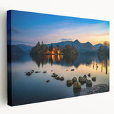 Large art depicting the Cumbria landscape in England on stretched canvas, with lush green and earth tones.