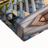 Black and white landscape painting of Paris on large stretched canvas, suitable for bedroom decor.