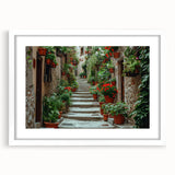 Textured art depicting an abstract Provence landscape in muted earth tones, printed on framed canvas.