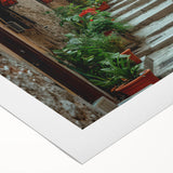 Art deco poster depicting a serene Provence landscape in soft pastel hues on rolled canvas.