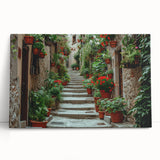 Black and white large art print of Provence scenery on stretched canvas, ideal for kitchen wall art.
