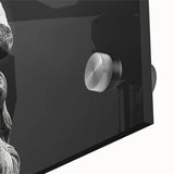 Acrylic print of a large abstract depiction of Rome with muted earth tones, ideal for dining room art.