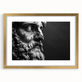 Abstract art print of Rome with muted earth tones on a framed canvas, suitable for dining room decor.