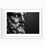 Textured abstract art print of Rome scenery in muted earth tones on a white framed mat, suitable for bedroom decor.