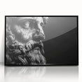 Large abstract wall art depicting a vibrant Rome cityscape, in a black framed acrylic, ideal for modern living room decor.