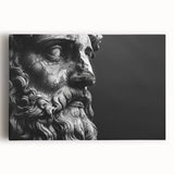 Black and white photo of Rome's cityscape on stretched canvas, suitable for kitchen wall art or bedroom ambiance.