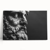 Black and white stretched canvas of Rome scenery, ideal for kitchen art.