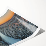 Extra large wall art featuring line art flowers in muted tones on a rolled canvas, ideal for large living room decor.