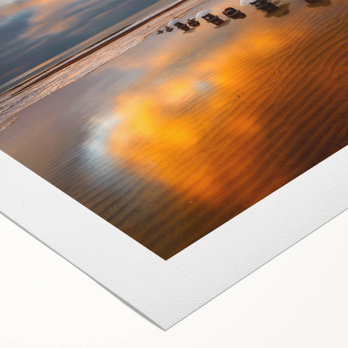 Art deco poster of a European Lithuanian scenery in muted tones on rolled canvas, suitable for dining room wall art.