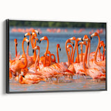 Black and white framed canvas depicting Yucatán landscape, ideal for bedroom wall art with a vintage poster style.