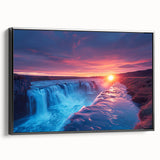 Black and white framed canvas featuring a vintage poster art style landscape of Argentina, ideal for bedroom wall decor.