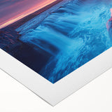 Art deco poster featuring an Argentine landscape in muted earth tones on rolled canvas, suitable for dining room decor.